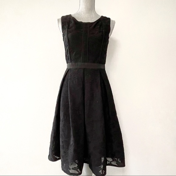Pink Martini Dresses & Skirts - Pink Martini cocktail dress black with sheer panels and full skirt